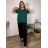 Set of long sweatpants and long sleeve sweatshirt for women (UNI S / L) TURKISH FASHION IMK20148 50/52/54 dark emerald