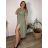 Women's long summer short sleeve dress (S/M/L ONE SIZE) ITALIAN FASHION IMC25197