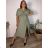 Women's long summer short sleeve dress (S/M/L ONE SIZE) ITALIAN FASHION IMC25197