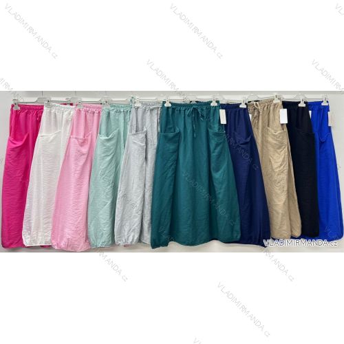 Elegant trousers with belt for women (S/M/L ONE SIZE) ITALIAN FASHION IM425057