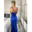 Women's Elegant Strapless Party Dress (S/M/L ONE SIZE) ITALIAN FASHION IMC24592 S / M / L Royal blue