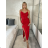 Women's Elegant Strapless Party Dress (S/M/L ONE SIZE) ITALIAN FASHION IMC24592 S / M / L red