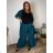 Women's Warm Long Sleeve Dress (L / XL ONE SIZE) ITALIAN FASHION IM421MIA -   black -   50/52