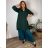 Elegant trousers with belt for women (S/M/L ONE SIZE) ITALIAN FASHION IM425057  dark emerald
