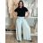 Women's long summer oversize pants (S/M/L ONE SIZE) ITALIAN FASHION IM425271 -   Light blue -   S / M / L