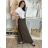 Dress shirts long 3/4 sleeve ladies with pocket thin (uni sl) ITALIAN Fashion IM318335 -   green khaki -   S / M / L