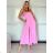 Women's Long Chiffon Short Sleeve Dress (S/M ONE SIZE) ITALIAN FASHION IMWGS231048 -   beige -   S / M
