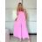 Women's Long Chiffon Short Sleeve Dress (S/M ONE SIZE) ITALIAN FASHION IMWGS231048 -   beige -   S / M