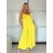 Women's Long Chiffon Short Sleeve Dress (S/M ONE SIZE) ITALIAN FASHION IMWGS231048 -   beige -   S / M