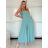 Women's Long Chiffon Short Sleeve Dress (S/M ONE SIZE) ITALIAN FASHION IMWGS231048 -   beige -   S / M