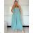Women's Long Chiffon Short Sleeve Dress (S/M ONE SIZE) ITALIAN FASHION IMWGS231048 -   beige -   S / M