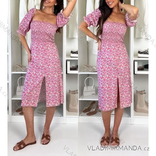 Casual summer dress 3/4 long sleeve women's (XS/S/M ONE SIZE) ITALIAN FASHION IMWG251454