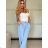 Women's short sleeve summer casual dress (S/M/L ONE SIZE) ITALIAN FASHION IMWGB25022 -   Light blue -   S / M