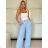 Elegant short long sleeve jacket and women's trousers set ALICE (S/M ONE SIZE) ITALIAN FASHION IMWHP25525