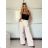Elegant short long sleeve jacket and women's trousers set ALICE (S/M ONE SIZE) ITALIAN FASHION IMWHP25525