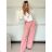 Elegant short long sleeve jacket and women's trousers set ALICE (S/M ONE SIZE) ITALIAN FASHION IMWHP25525