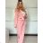 Elegant short long sleeve jacket and women's trousers set ALICE (S/M ONE SIZE) ITALIAN FASHION IMWHP25525