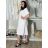 Elegant trousers with belt for women (S/M/L ONE SIZE) ITALIAN FASHION IM425057 50/52/54 white