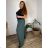Women's long summer trousers, oversized (42/44/46 ONE SIZE) ITALIAN FASHION IM425258
