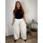 Women's long summer trousers, oversized (42/44/46 ONE SIZE) ITALIAN FASHION IM425258