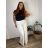 Women's long summer trousers, oversized (42/44/46 ONE SIZE) ITALIAN FASHION IM425258