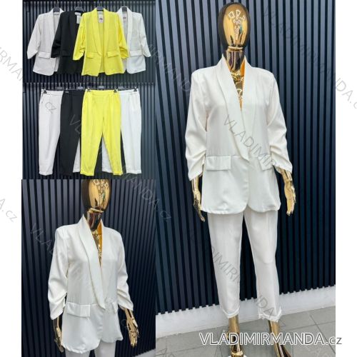 Set of elegant long-sleeved jacket and long trousers for women (XS/S/M ONE SIZE) ITALIAN FASHION IMWAC251494