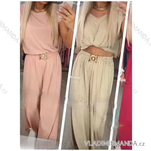 Women's short sleeve summer casual dress (S/M/L ONE SIZE) ITALIAN FASHION IMWGB25022