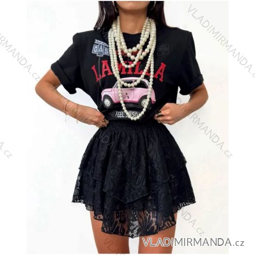Women's short sleeve summer casual dress (S/M/L ONE SIZE) ITALIAN FASHION IMWGB25022