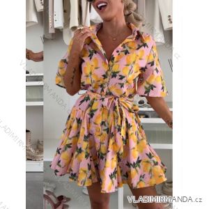 Women's short sleeve summer casual dress (S/M/L ONE SIZE) ITALIAN FASHION IMWGB25022
