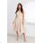 Women's Short Sleeve Party Dress (36-54) POLISH FASHION PMLMR23ROXANA -   beige -   44