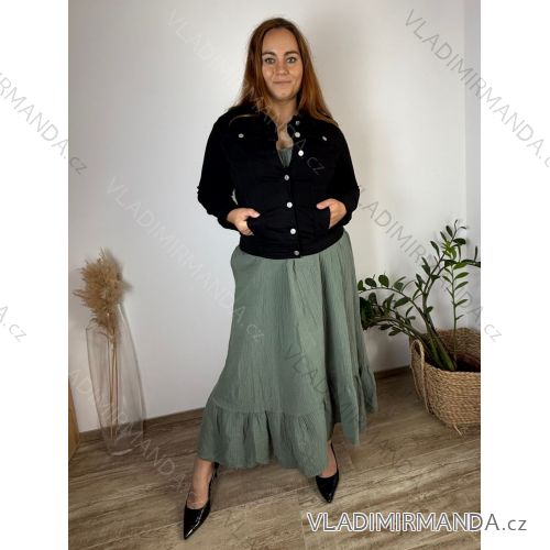 Short women's denim jacket (L-4XL) MOON GIRL MOON24GYD7815L 6XL black