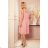 Chiffon dress with ties for women NMC-350-2/DR