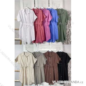 Women's short sleeve summer casual dress (S/M/L ONE SIZE) ITALIAN FASHION IMWGB25022