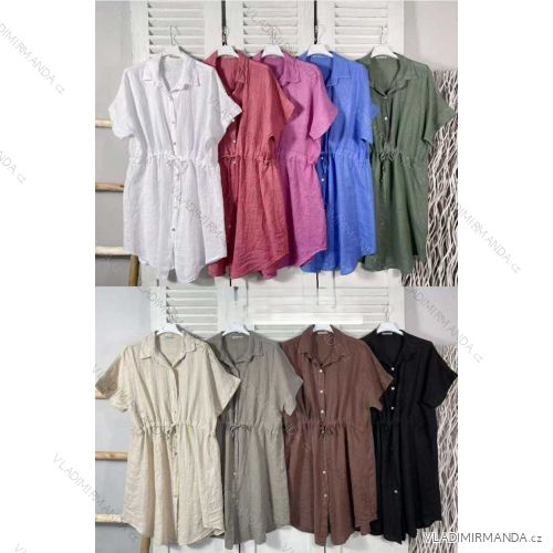 Women's short sleeve summer casual dress (S/M/L ONE SIZE) ITALIAN FASHION IMWGB25022