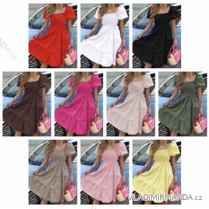 Women's short sleeve summer casual dress (S/M/L ONE SIZE) ITALIAN FASHION IMWGB25022