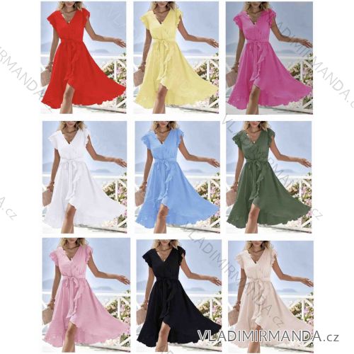 Women's short sleeve summer casual dress (S/M/L ONE SIZE) ITALIAN FASHION IMWGB25022
