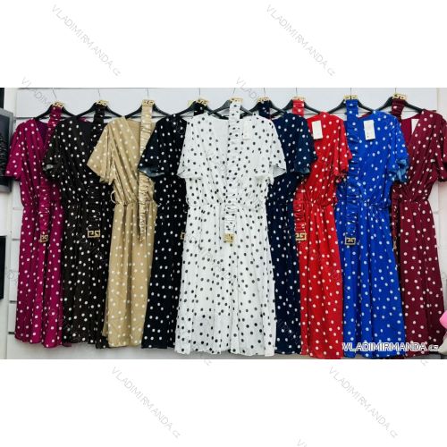 Women's short sleeve summer casual dress (S/M/L ONE SIZE) ITALIAN FASHION IMWGB25022