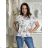 Women's Long Sleeve Knitted Sweater (S/M ONE SIZE) ITALIAN FASHION IMWDT23005