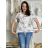 Women's Long Sleeve Knitted Sweater (S/M ONE SIZE) ITALIAN FASHION IMWDT23005