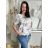Women's Long Sleeve Knitted Sweater (S/M ONE SIZE) ITALIAN FASHION IMWDT23005