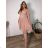 Šaty letní na ramínka dámské (S/M ONE SIZE) ITALSKÁ MÓDA IMPBB22B21841 L/XL Old-pink