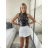Women's glittery strapless crop top (S/M/L ONE SIZE) ITALIAN FASHION IMPSH246528