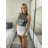 Women's glittery strapless crop top (S/M/L ONE SIZE) ITALIAN FASHION IMPSH246528 -   silver
 -   S / M / L