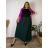 Elegant trousers with belt for women (S/M/L ONE SIZE) ITALIAN FASHION IM425057  dark emerald