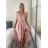 Women's Sleeveless Long Party Dress (S/M ONE SIZE) ITALIAN FASHION IMPSH2420019 -   rose old rose -   S / M / L