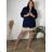 Women's Long Sleeve Knitted Sweater (S/M ONE SIZE) ITALIAN FASHION IMWDT23005