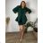 Women's Long Sleeve Knitted Sweater (S/M ONE SIZE) ITALIAN FASHION IMWDT23005