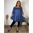 Women's short sleeve tunic (uni xL / 2XL) TURKISH FASHION TM9200691  blue denim