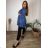 Women's short sleeve tunic (uni xL / 2XL) TURKISH FASHION TM9200691  blue denim