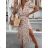 Women's Long Chiffon Short Sleeve Dress (S/M ONE SIZE) ITALIAN FASHION IMWGS231048